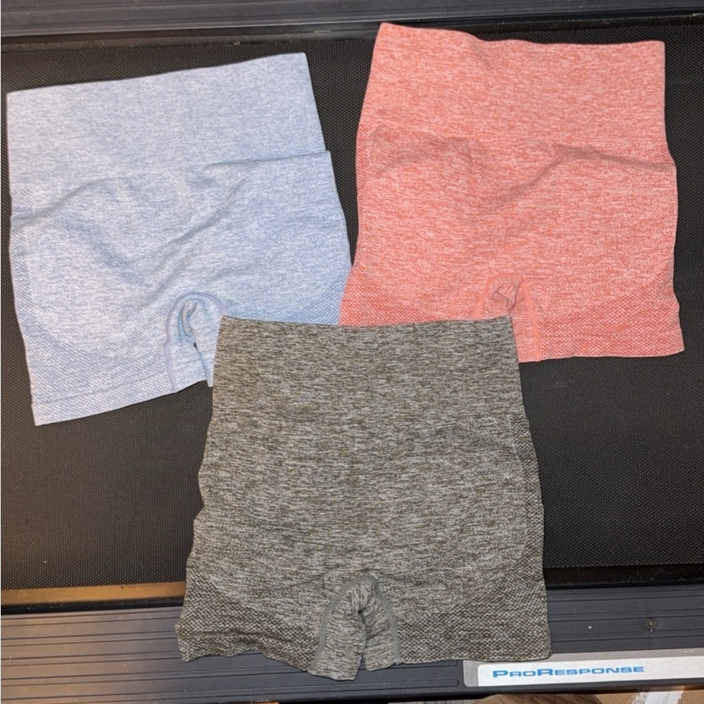 Amazon Women's Athletic Shorts - Coral, Light Blue, Charcoal